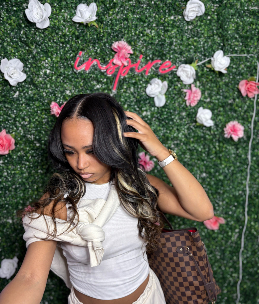 Traditional sew In+Curls at Lonna Styles in Stockton, CA