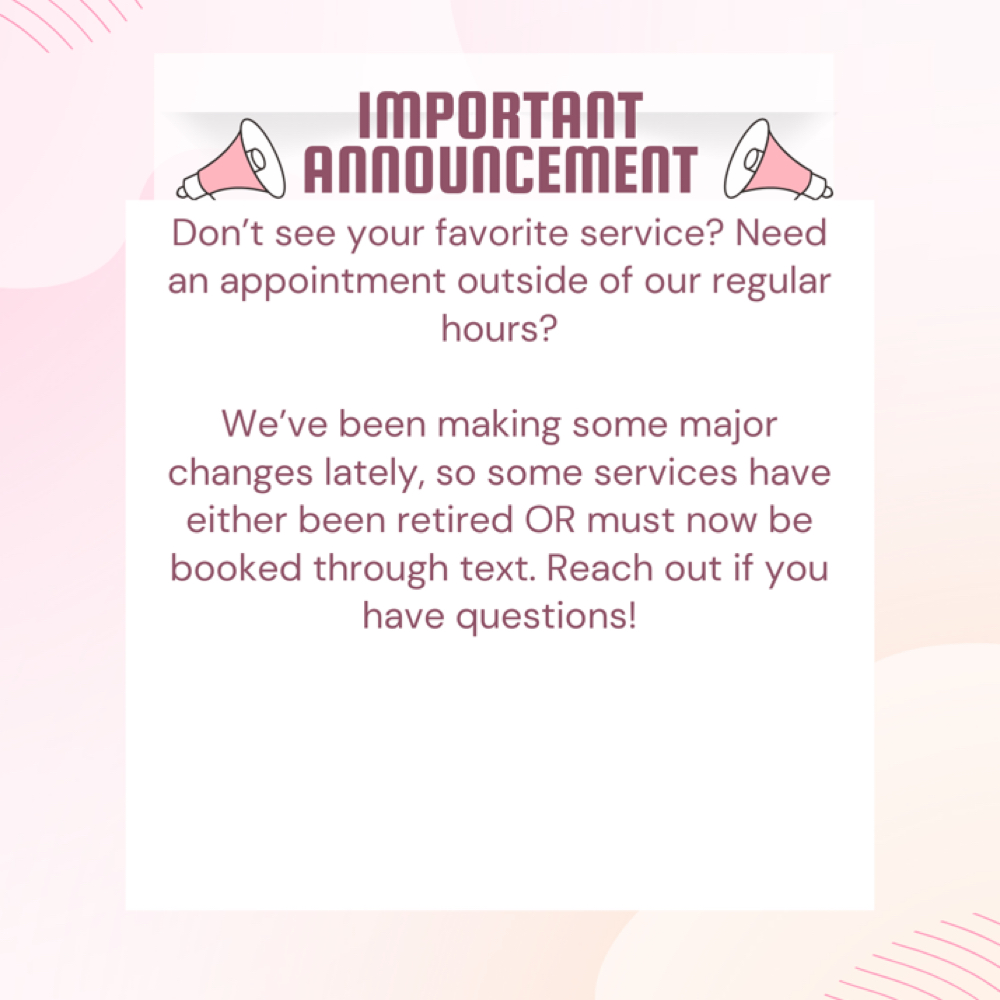 ANNOUNCEMENT! at Cherrie Darling Beauty in Bethel, CT