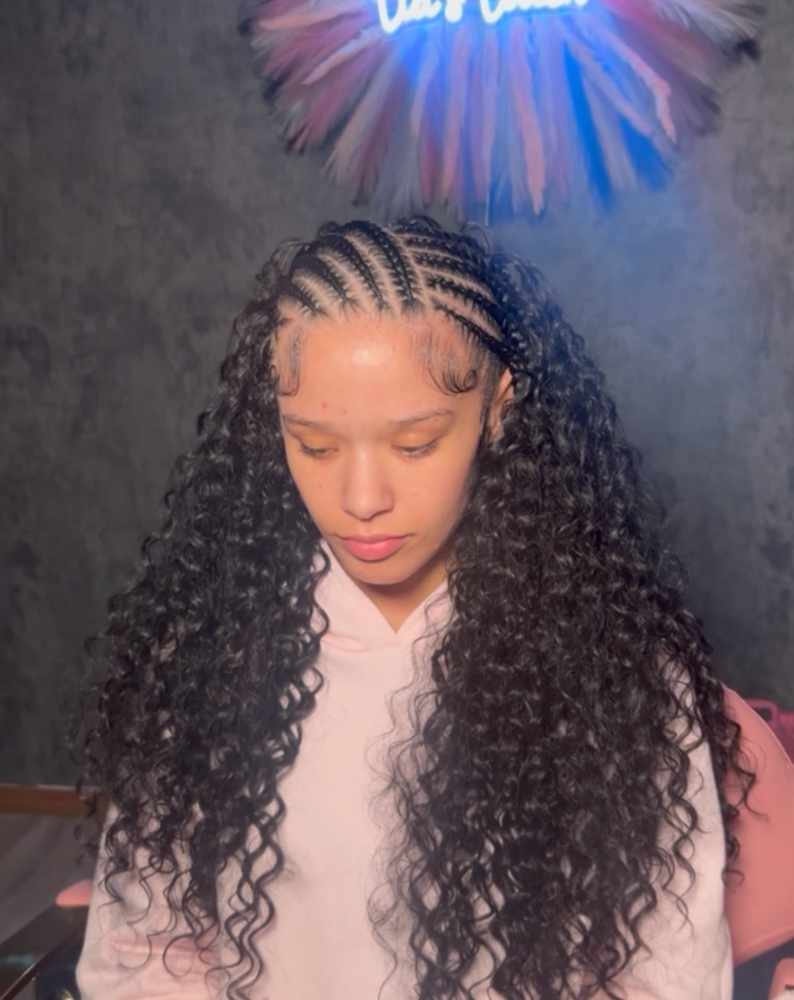 Fulani braids with QW in the back at Tia's Touch in urbana, IL
