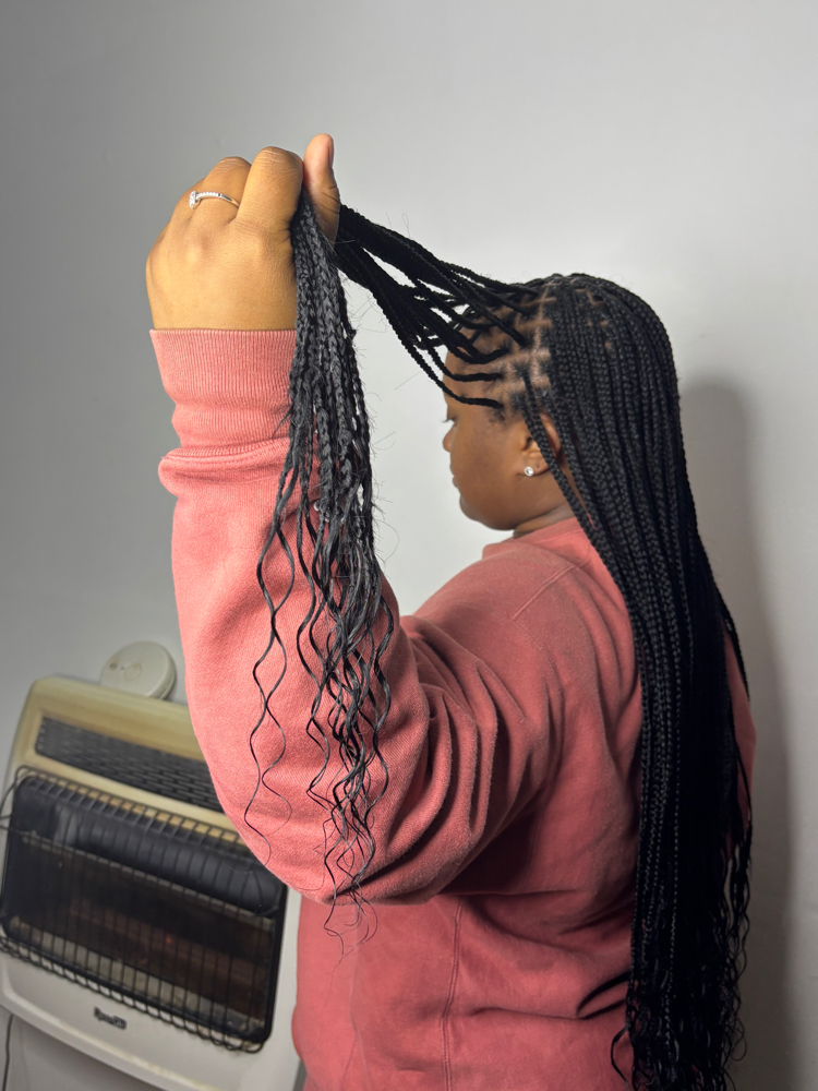 Small Knotless Curly Ends at BeautyBraids By Quin in Milledgeville, GA