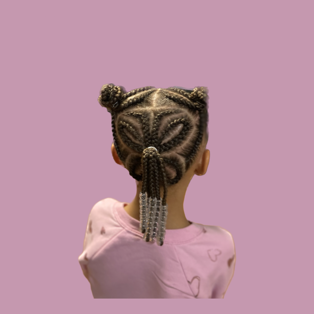 Kids braided style (no hair added)