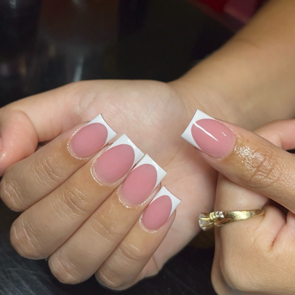 French Tip Lengths at Lady Tea DFW Hair Clinic in Arlington, TX