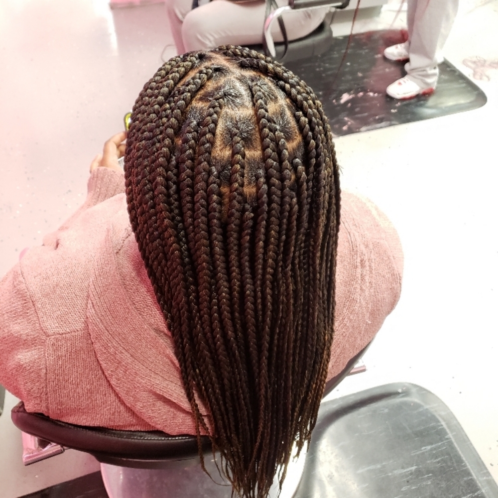 Medium knotless/box braids at Tks Beauty Bar LLC in Memphis, TN