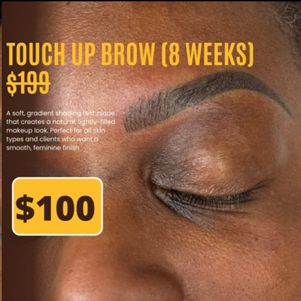 Eyebrows Touch Up After 8 Weeks at Moon Brows Beauty in Durham, NC