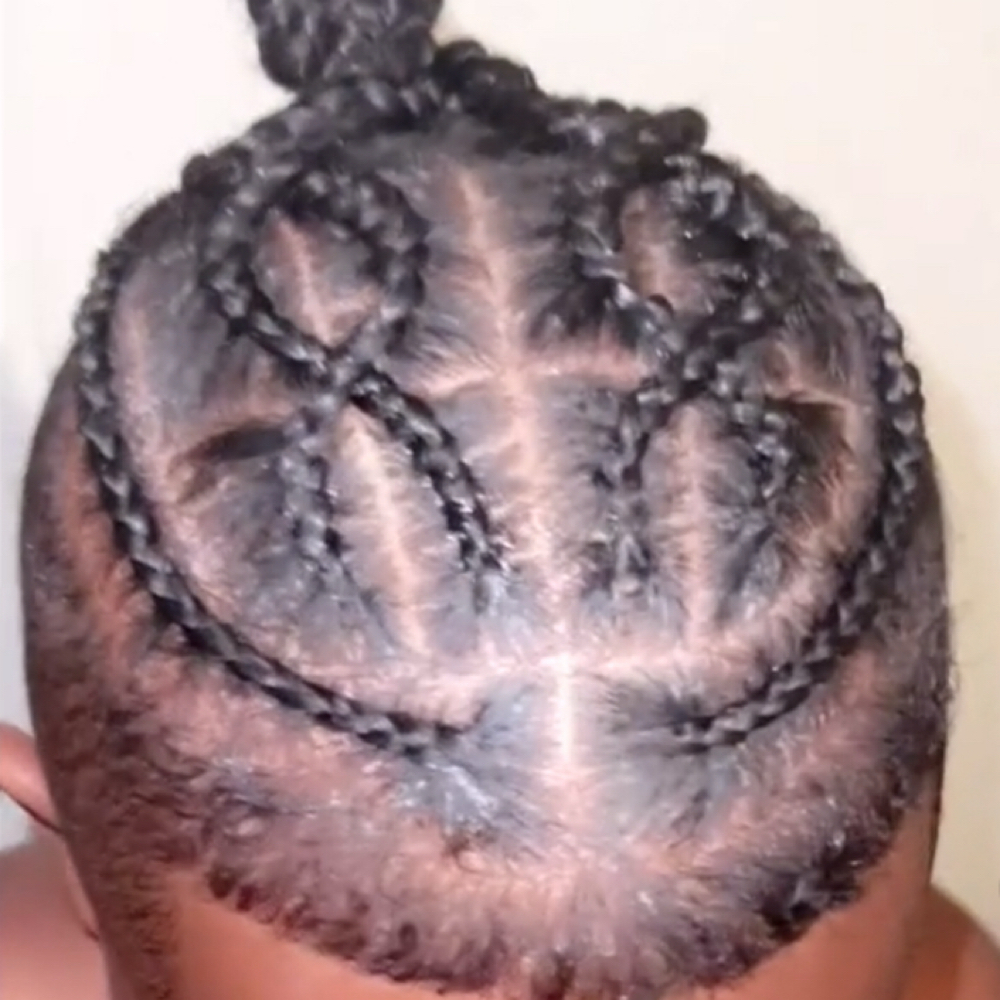 Little Boys Center Braids at Ms. Waxaholic’s Bar & Beauty in Martinsville, VA