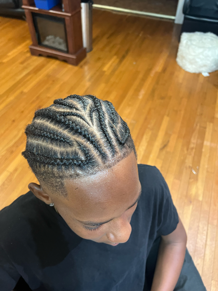men designed braids/ singles