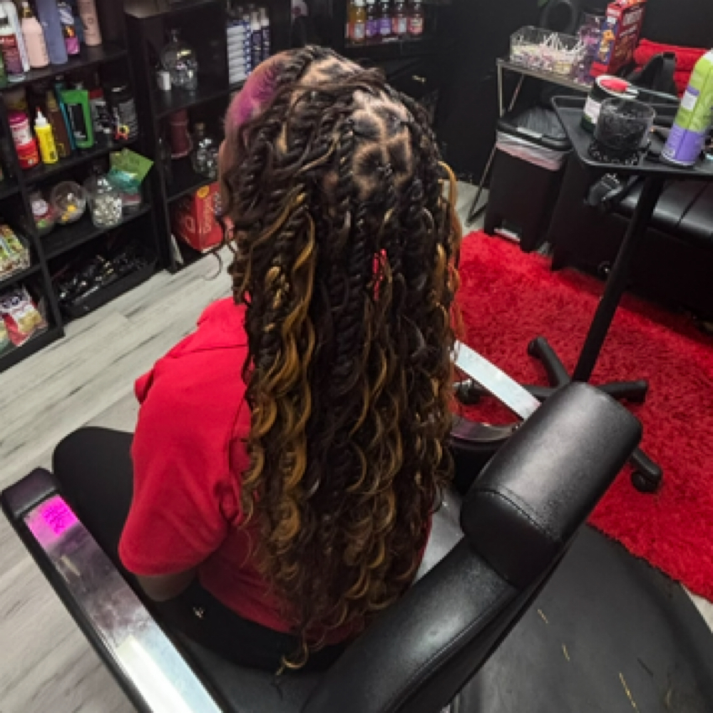 Wash/retwist/Boho 2strand at Jessi's Place Locs And More in Montgomery Village, MD