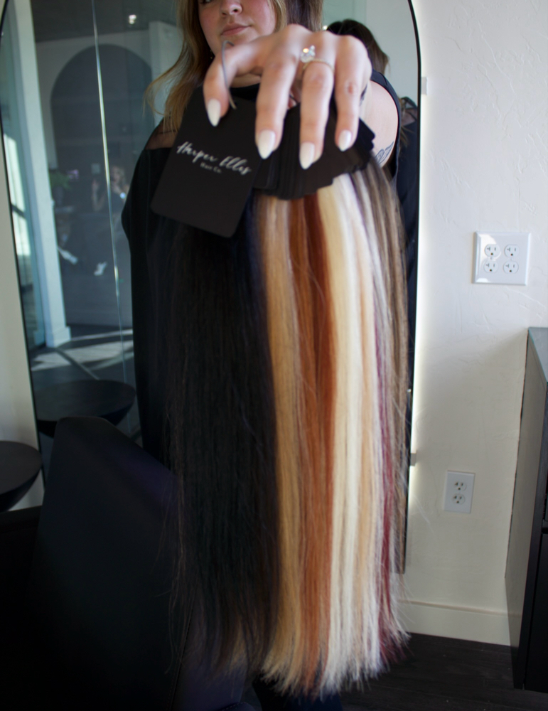 Tape-in extensions at Hair by Aspen x Mia Salon in Mckinney, TX