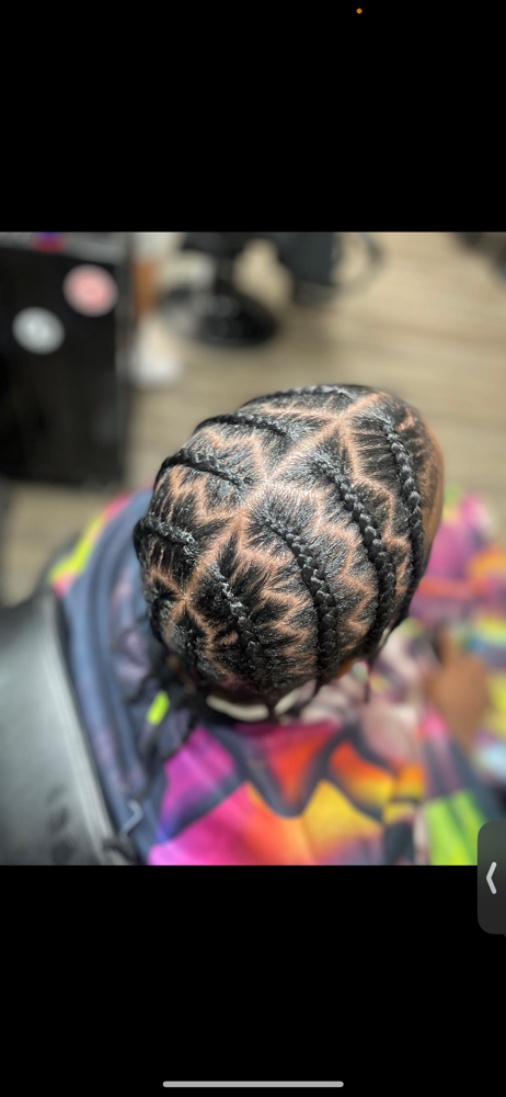 Cornrow with design