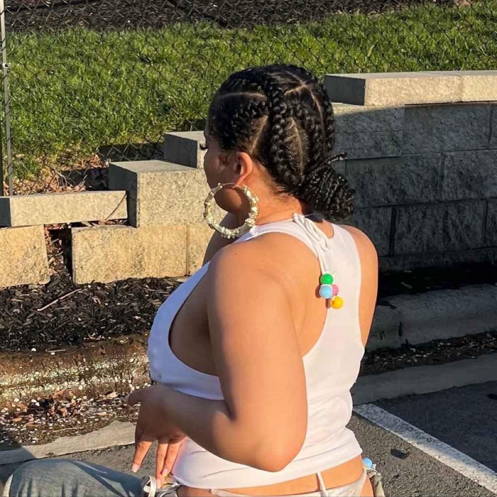 Large Feed-in (2-4 Braids) at TheHairDistrict in Greensboro, NC