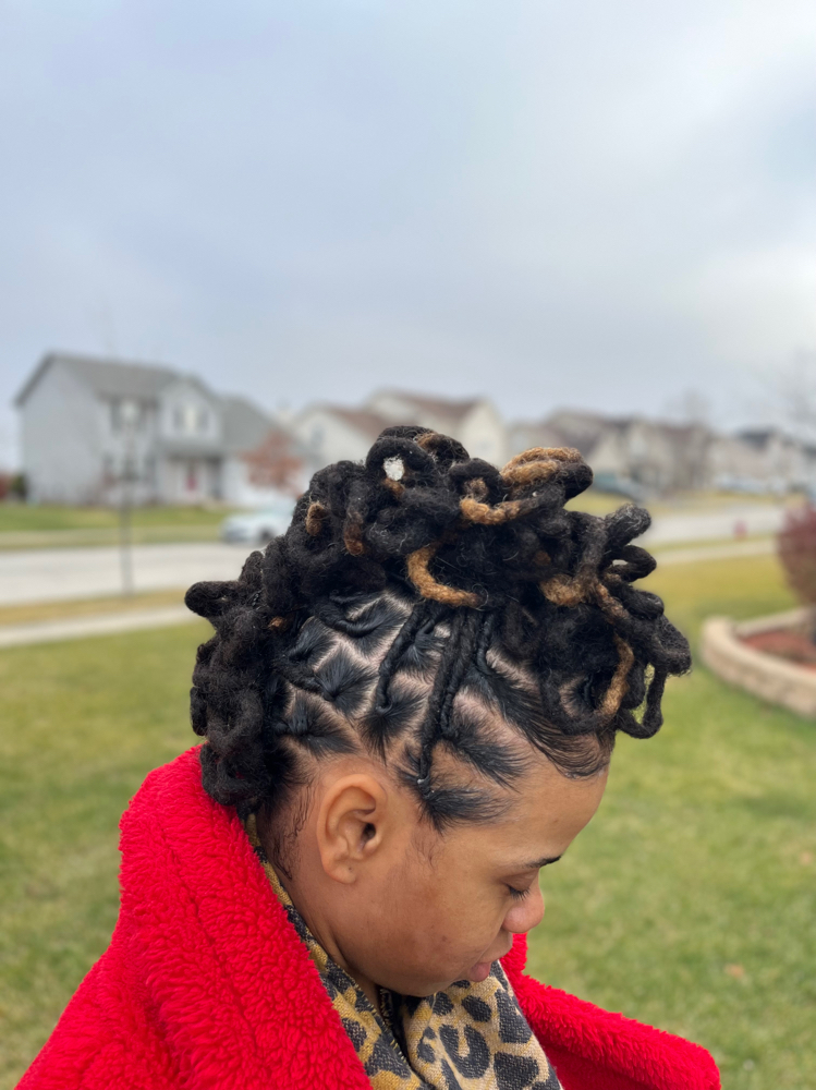 Loc Retwist + Intricate Style