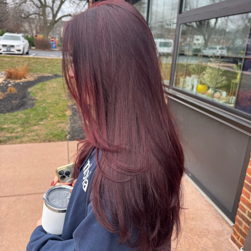 Glossing at Pretty Parlor Salon in Elizabethtown, PA