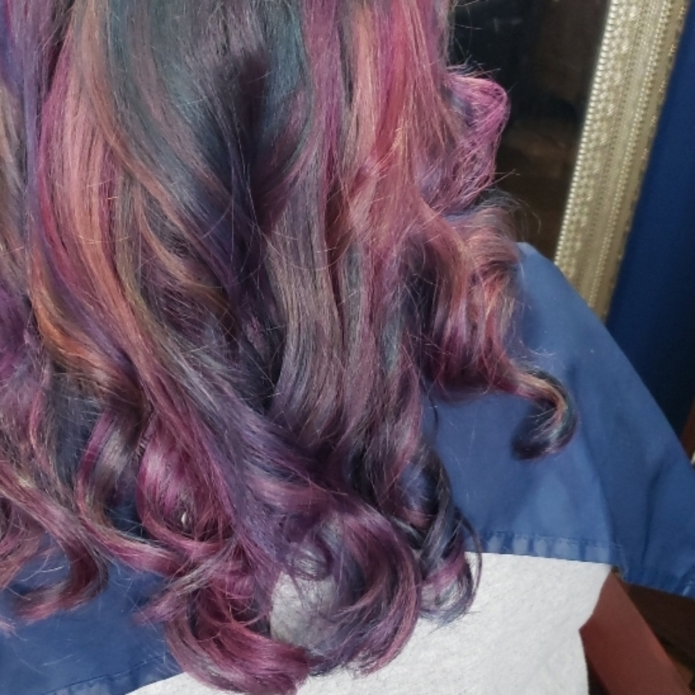 Multi Color Service W/ Flat Iron at Billion Hairs Salon in Kansas City, KS