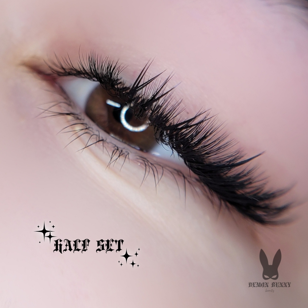 Half Set Lashes at Demon Bunny Beauty in Tacoma, WA
