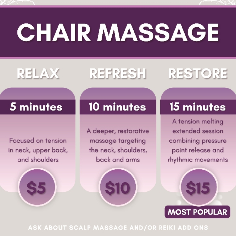 Chair Massage Special Event at Live Burden Free Massage and Wellness in Waterford Works, NJ
