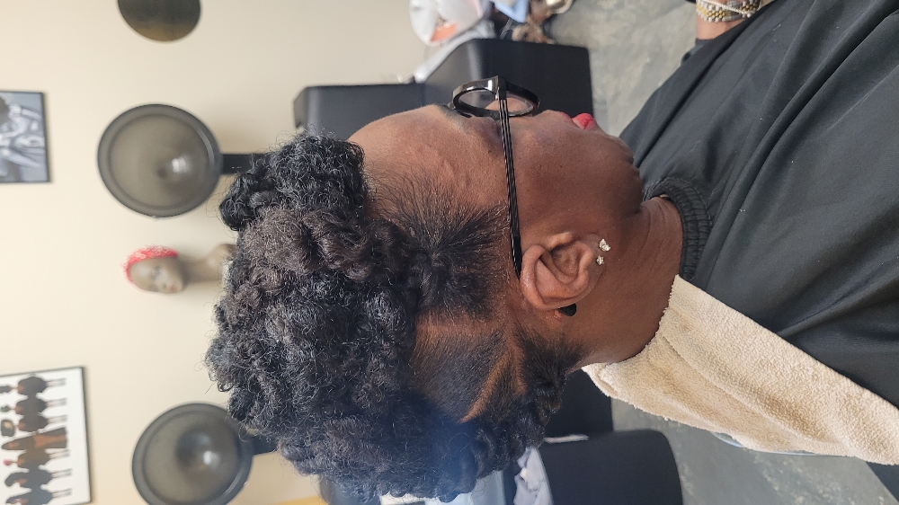 Natural Updo added Hair