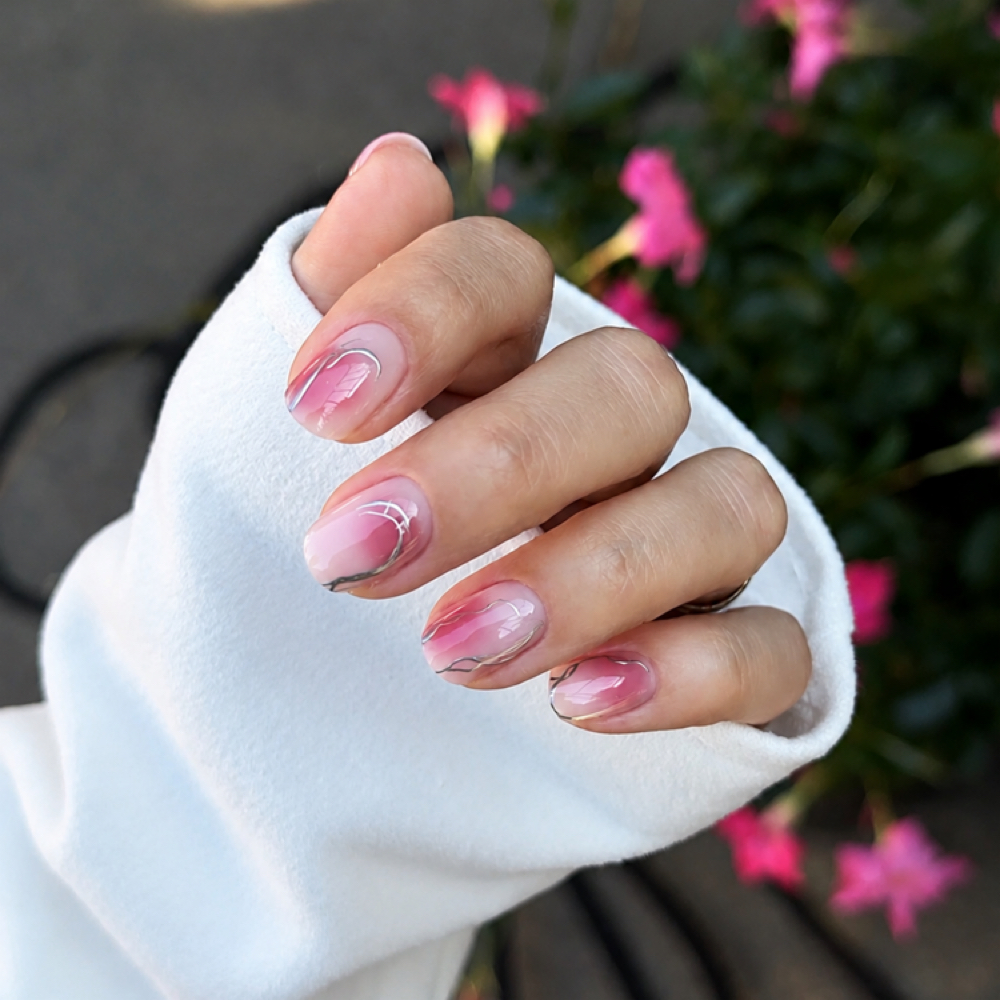 Builder Gel + Simple Design at Gina Nails in Concord, CA