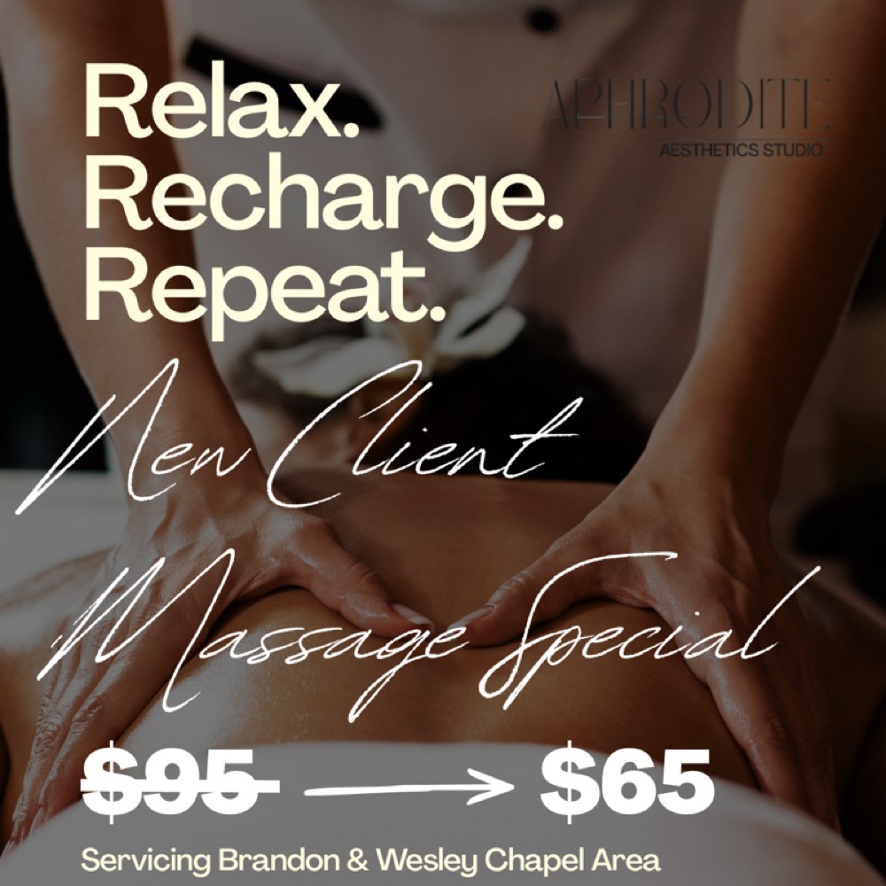 New Client Massage Special at Aphrodite Aesthetics Studio in Brandon, FL