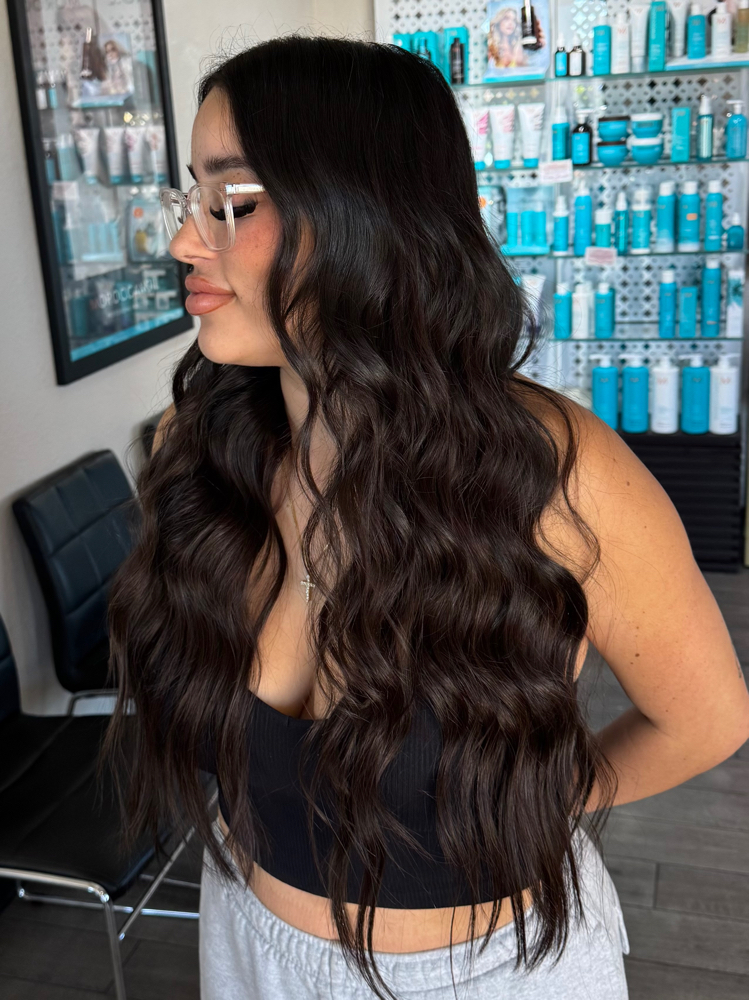 Extension Install + Blending at Rustic Roots Salon + Spa in Hesperia, CA