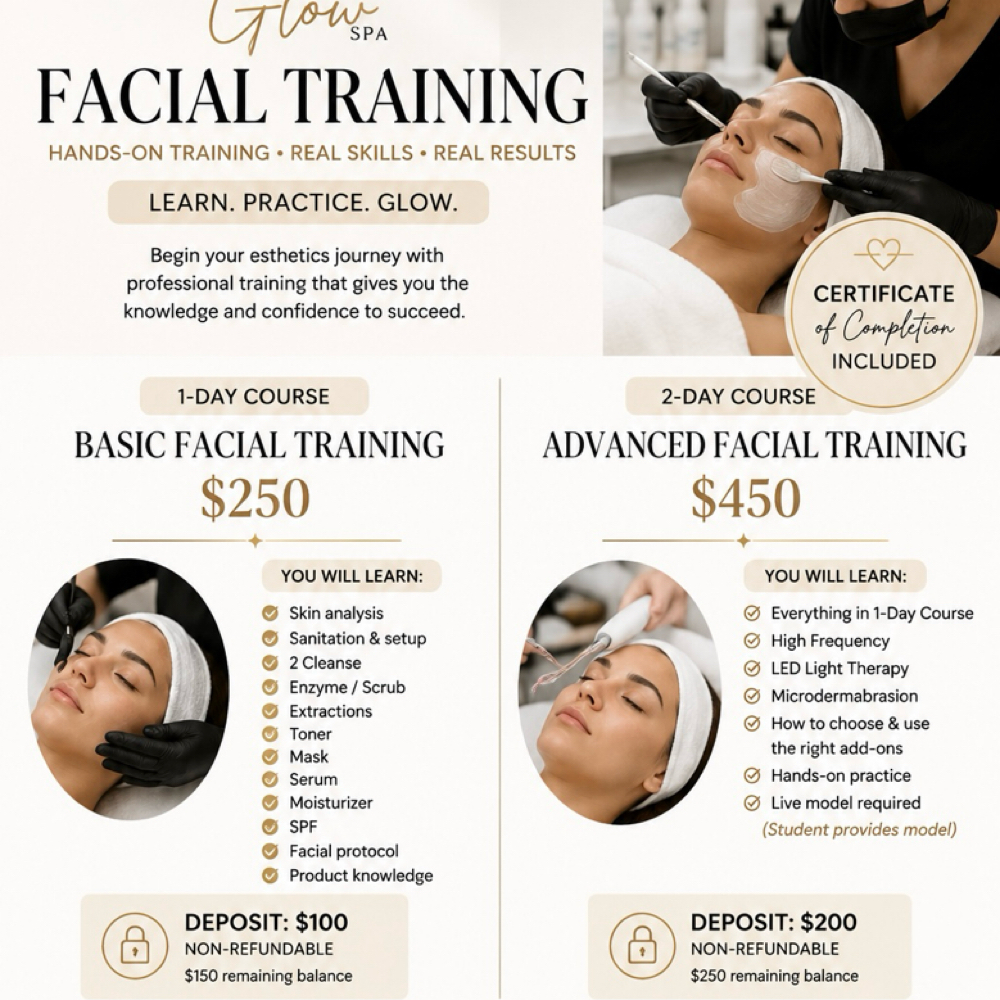 Facial Training Course at Infiniteglowspa in Mesquite, TX