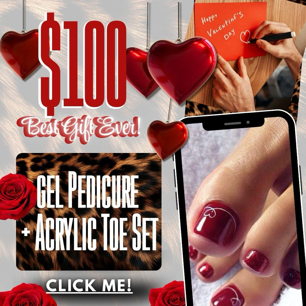 Gel Pedicire W. Acrylic Toe Set at ShisNails in Greensboro, NC