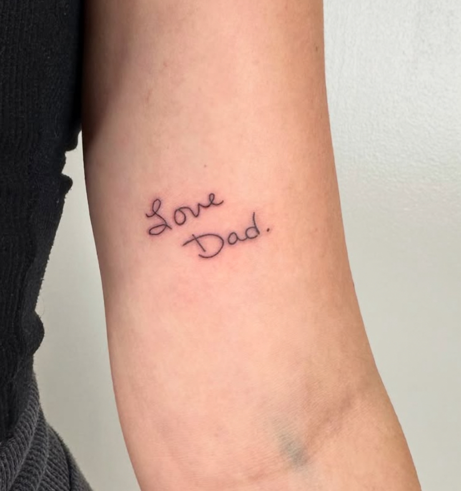 Handwriting Script Tattoo