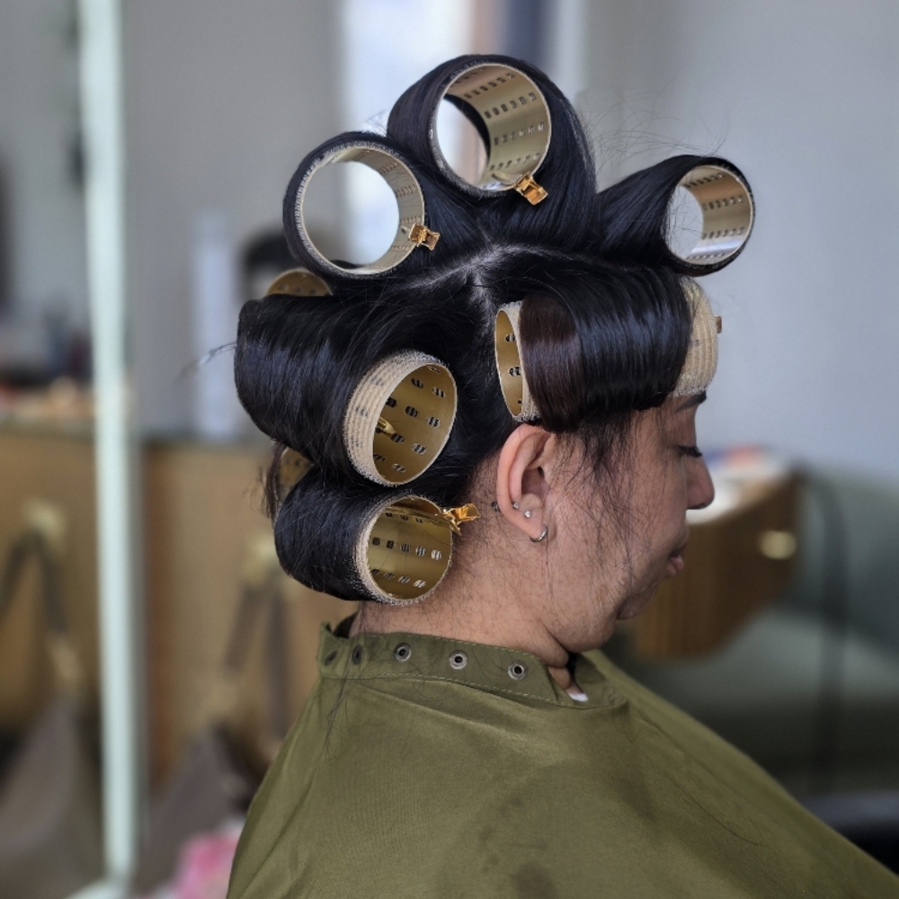 Blow out| Wash & Style at The Perfect Canvas Hair Salon in Katy, TX