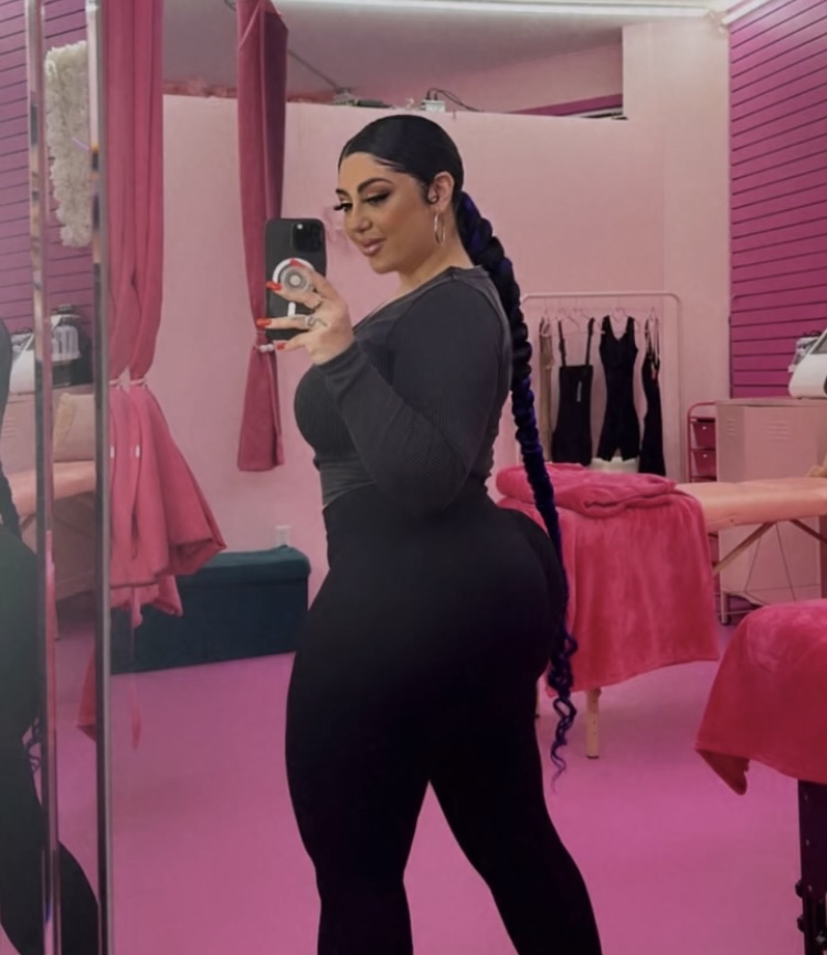 Slicked Ponytail With Braid At End