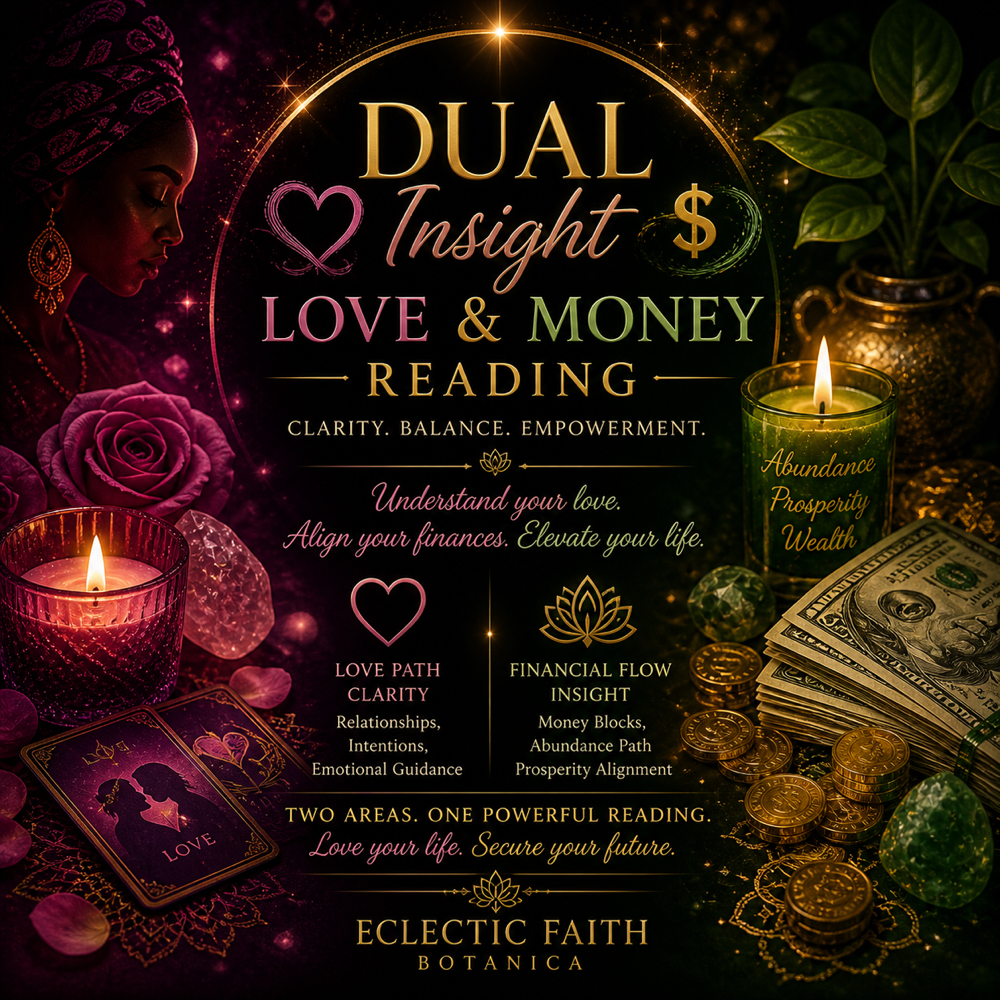 Dual Insight Reading (Love + Money) at Eclectic Faith Botanica and Wellness Center in Conyers, GA