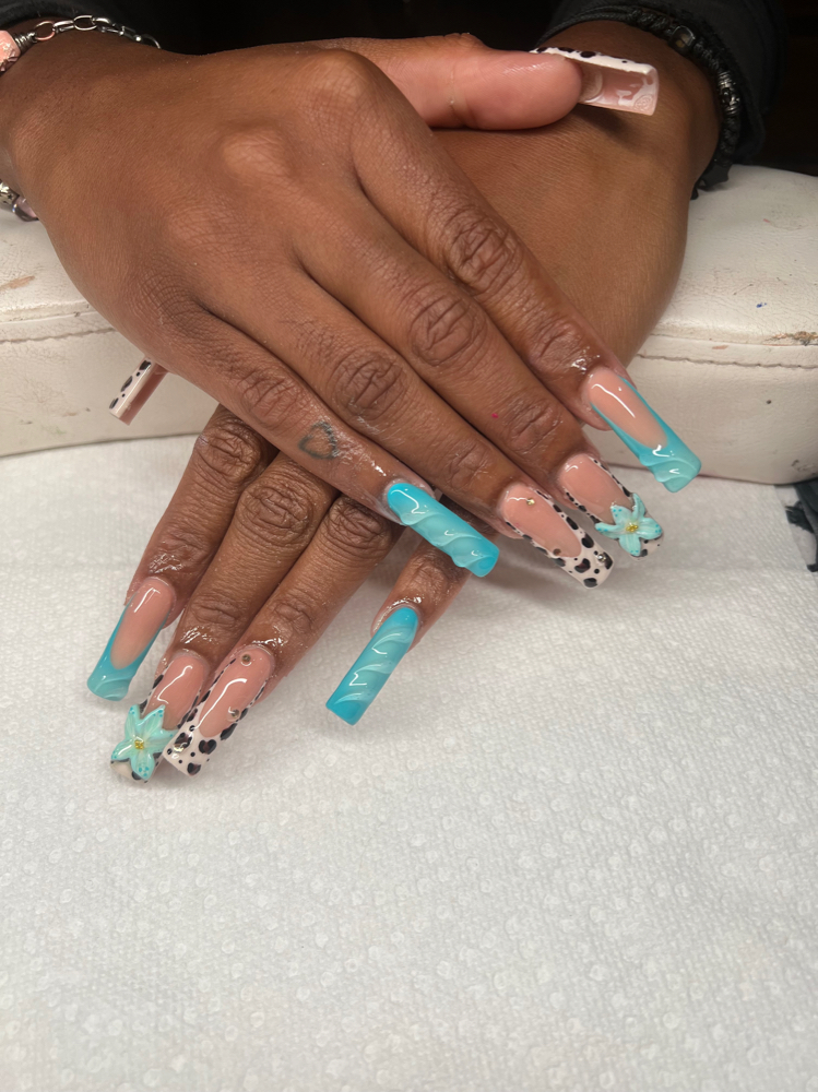 XL acrylic Set at Nails.by.em in Mastic, NY