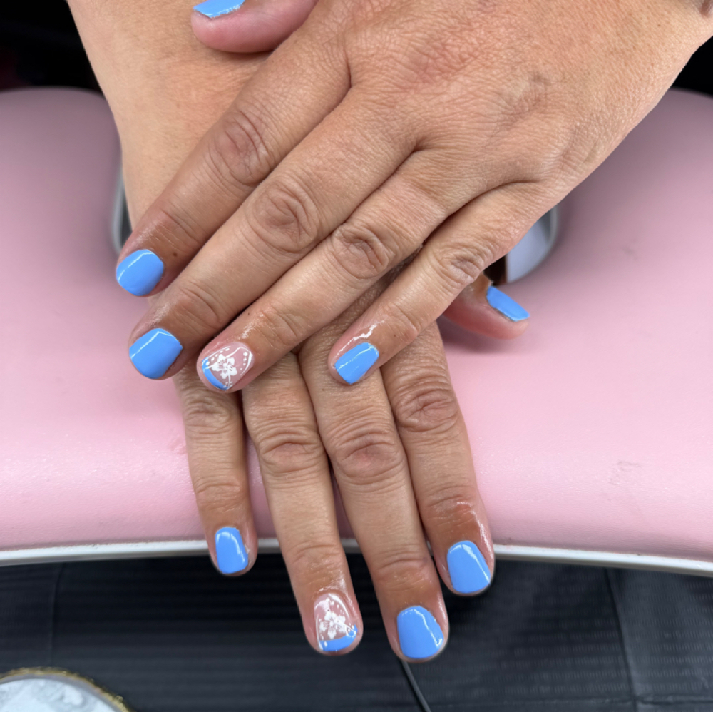 Gel Manicure With Teir 1 Nail Art at Nails by Hannah LLC in Fond du Lac, WI