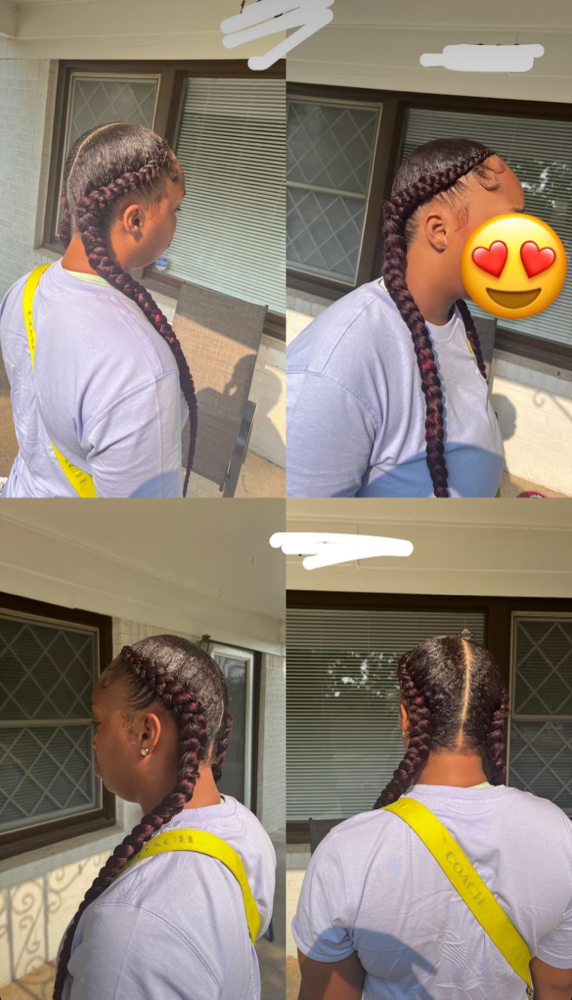 2 Braids at BraidsByJinece in Wichita, KS