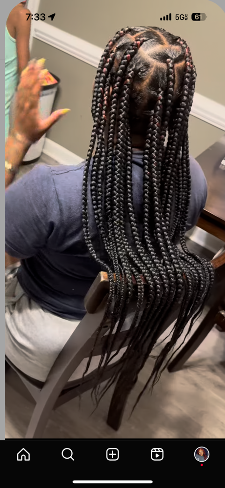 Large Knotless Braids