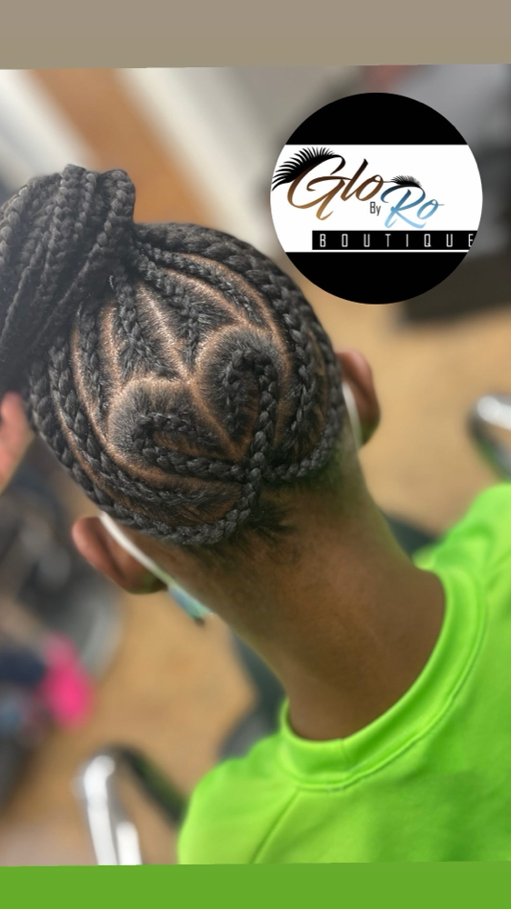 Kid Braids With Hair Added