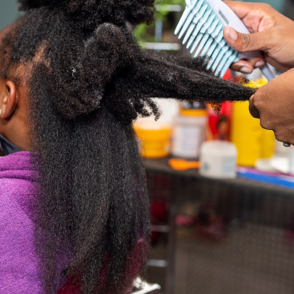 Advanced Detangling at Just 4 Girls Salon in Marietta, GA