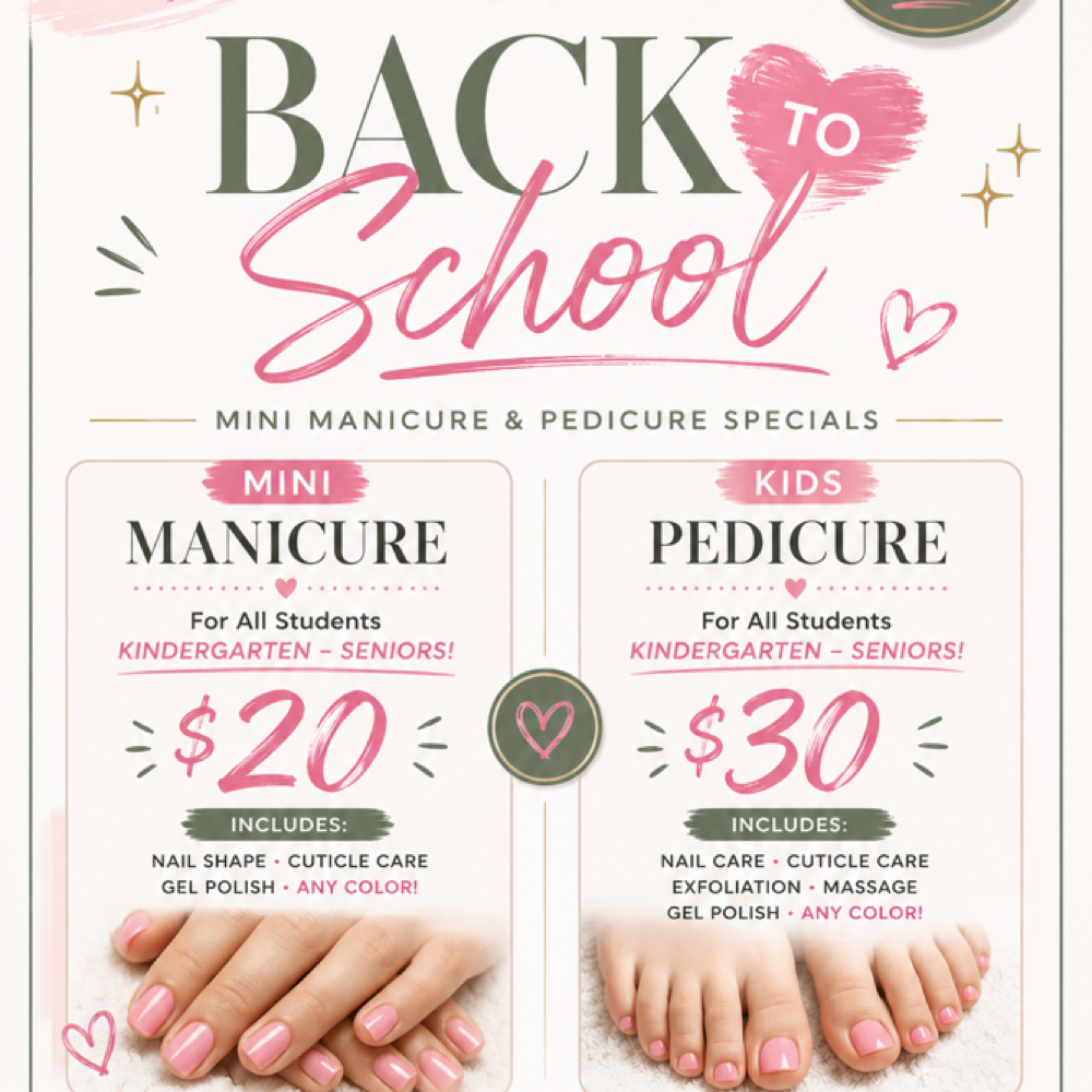 Back To School Kids Pedicure Sale at MRG Beauty Bar in Fremont, OH