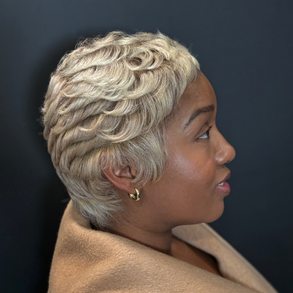 Lightning Color Artistry Session at Salon Boujie | Precision Pixie Cuts in Philadelphia, PA