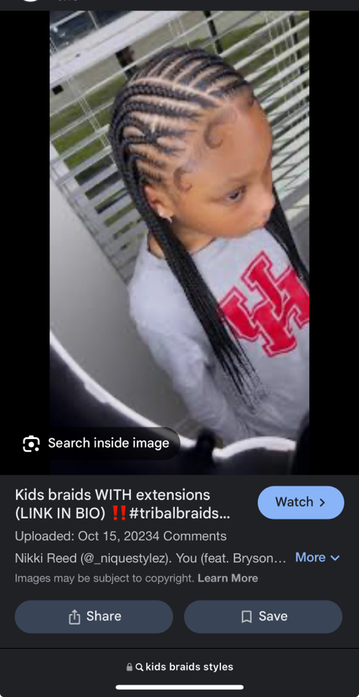 Kids Braided Style (10+ up