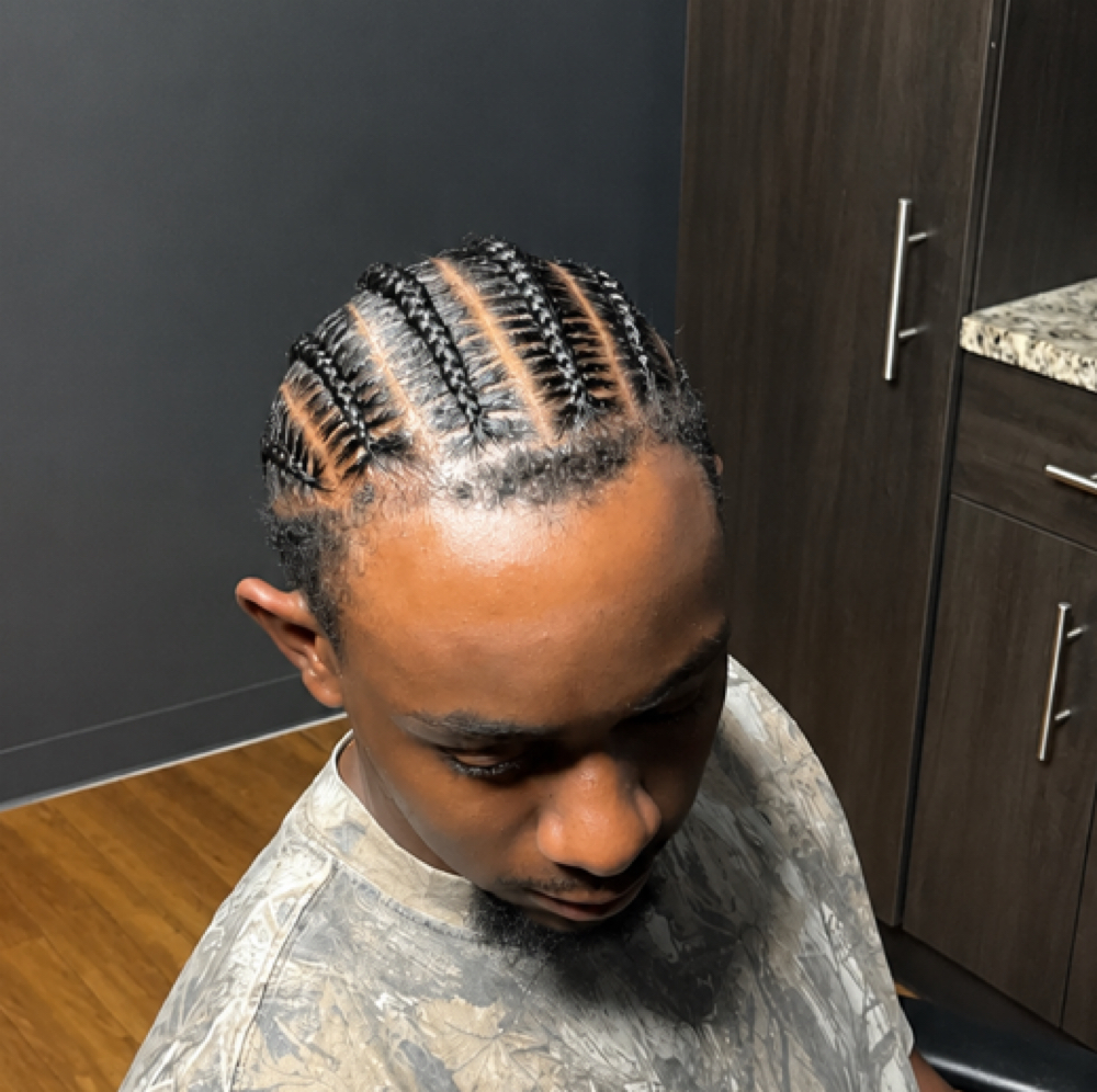Men Straight Back Braids at Empire Beauty Bar in Cincinnati, OH