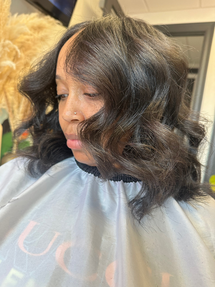 Silk Press / The Works + Grey Coverage