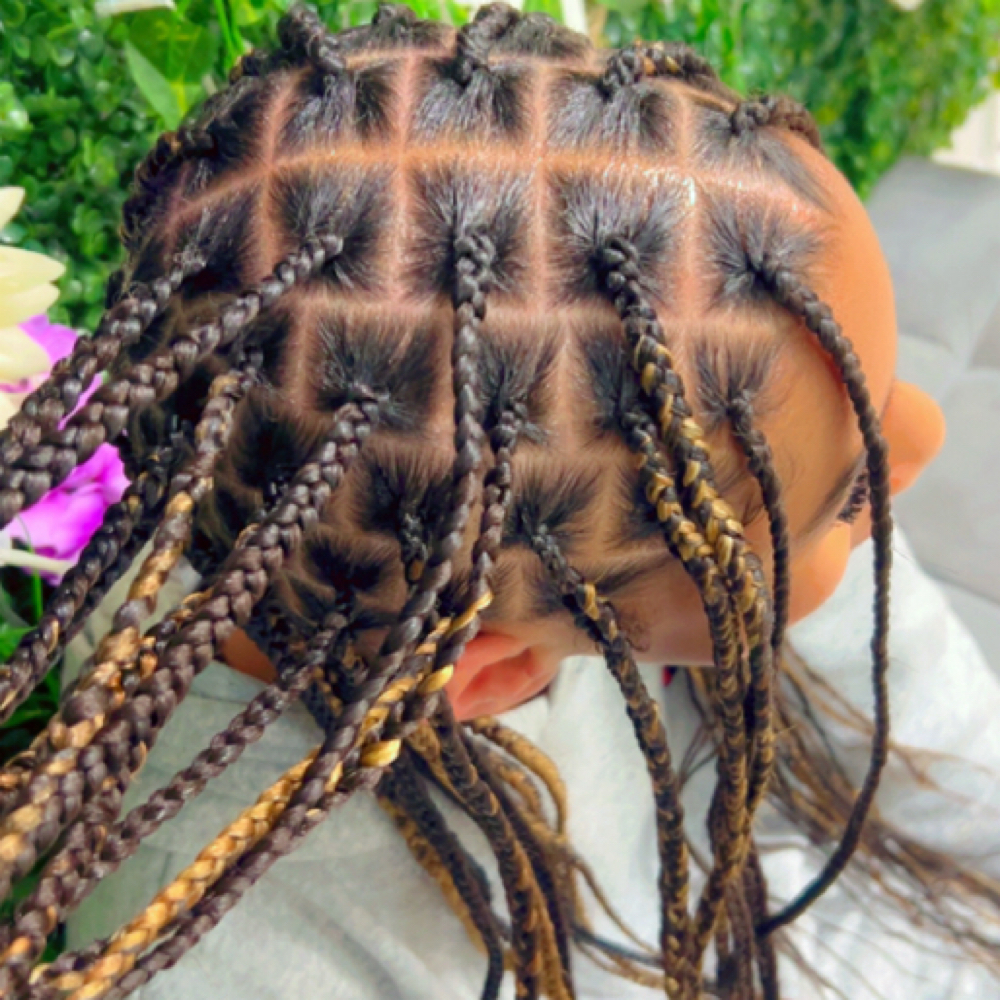 Girls Knotless Braids Age 11-18 at Kiwaja Handz in Terrytown, LA