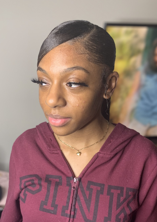 swoop ponytail at RoyalTea Stylez in Houston, TX
