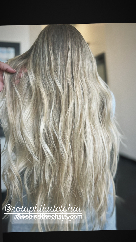 Balayage With Glaze & Blowout
