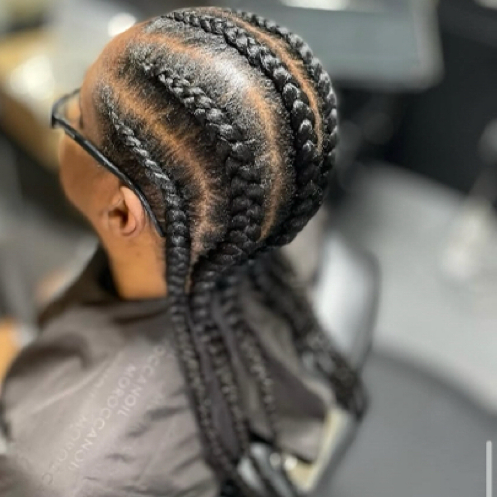 Corn braids 6x Extentsions at Primps Custom Care in West Hempstead, NY
