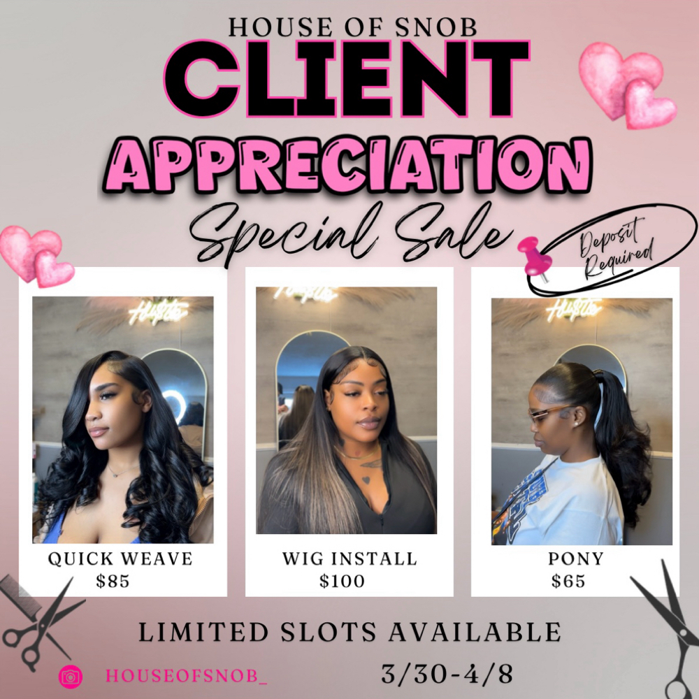 3/30-4/8 Specials at House Of Snob in Lexington, KY