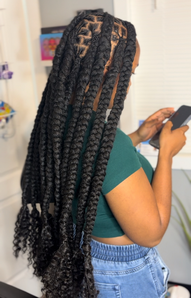 Knotless Braids Over Locs at LocsNLooks in Lawrenceville, GA