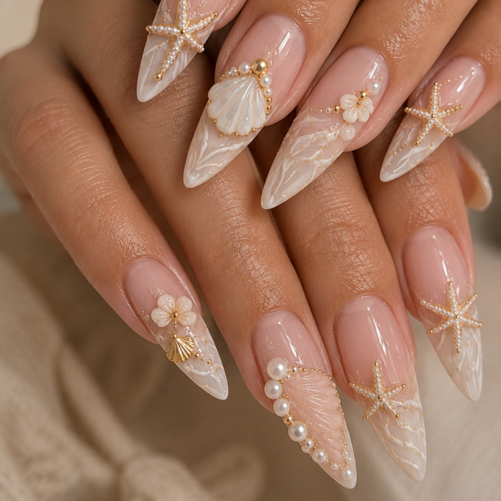 Nail Art Luxe +3D Nail at 7 1 8 Beauty Bar in Hoboken, NJ
