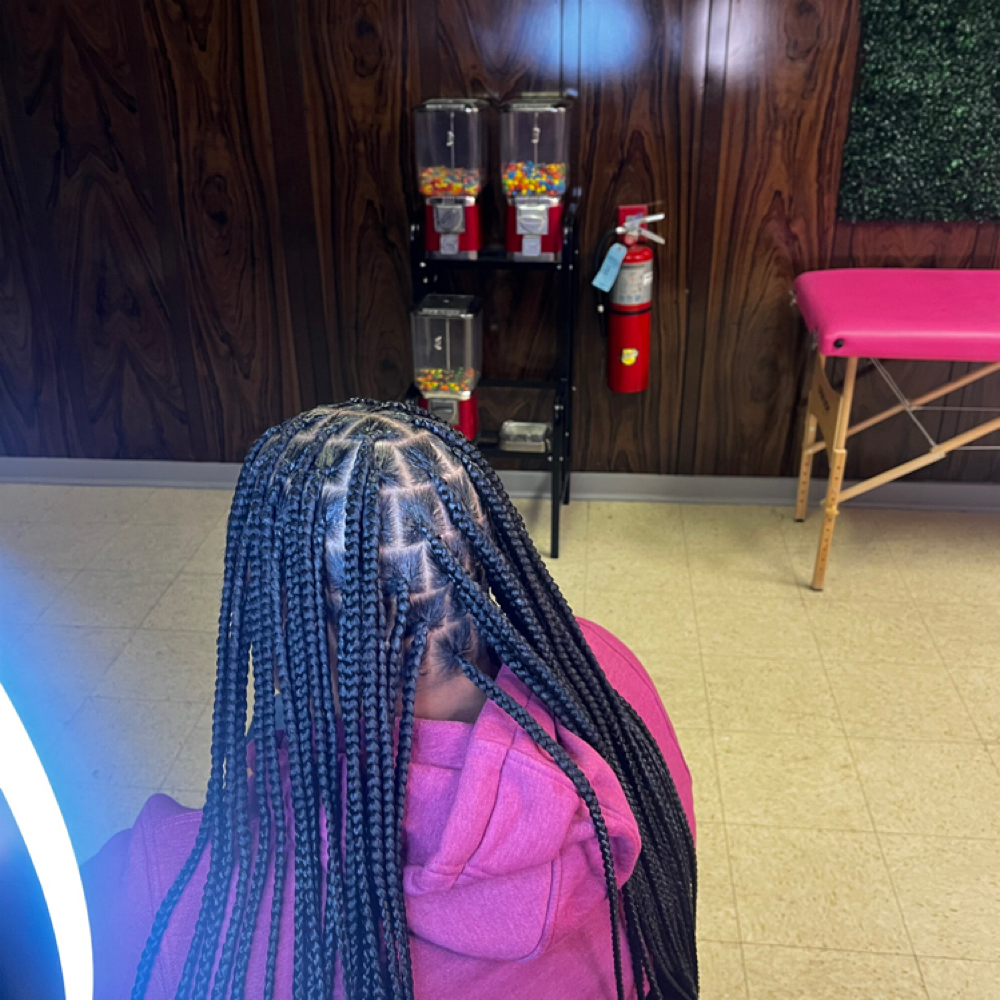Medium Knotless Braids at BraidedbyD in Buffalo, NY