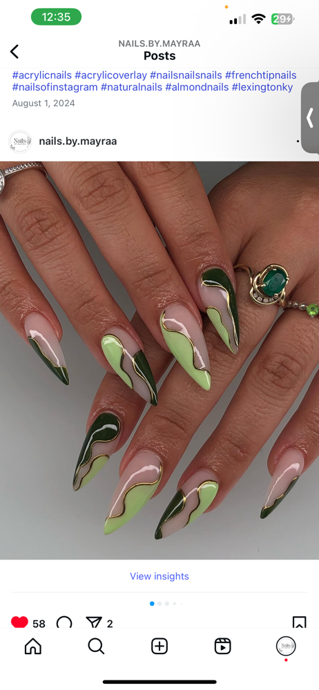 Long Acrylic Full Set