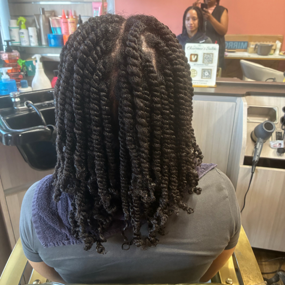 2 Strand Twist/Flat Twist at Chavonne’s Salon in Richmond Heights, MO